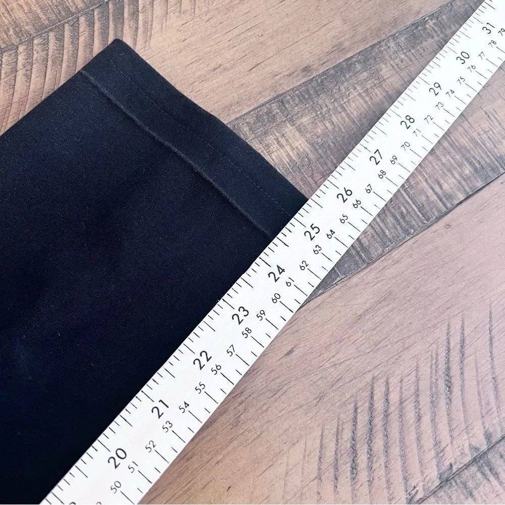 Anthropologie The Essential Slim Black Trouser Pants Business Casual Size 8